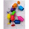 R.G.Service Set 8 o 10 Calici infrangibili colorati - Bicchieri per cocktail e Vino da Barca, Giardino, Piscina, Terrazzo - Calici colorati - Set bicchieri in Plastica perfetta idea regalo per amici. (10)
