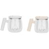GOSIA 2 pz 400 ML Automatico Agitazione Tazza di Caffè Elettrica Tazza di Caffè Interno Serbatoio di Vetro Tazza Automatica Elettrica Proteina Polvere