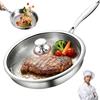 Drbrrly Padelle Titanio Puro, Titan Pfanne Unbeschichtet with Lid and Spatula, Padella in Titanio for Kitchen and Camping, Uncoated Frying Pan, Pro Hammered Non-Stick Pans for Any Hob (Con Coperchio, 28cm)