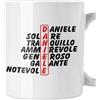 bubbleshirt Tazza Mug divertente con nome Daniele e aggettivi simpatici Idea Regalo Compleanno Natale in ceramica