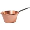 HOME-Paiolo in Rame 24 cm con Manico in Acciaio Inox - Compatibile con Piani a Induzione e Inossidabile