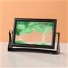 KANLVU 5-10 Pollici Pittura Di Sabbia Che Scorre Movimento Liquido Sabbia In Movimento 3D Paesaggio Decorazione Da Scrivania Forma Quadrata Arte Della Sabbia In Movimento(Verde,7in)