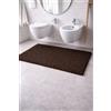 TEXTILE COLLECTION Tappeto Bagno Riccio 50x80 cm e 55x110 cm - Cotone & Poliestere, Asciugatura Rapida (Marrone, 55x110)