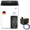 Comedes Demecto 16 eco - Deumidificatore WiFi (16 l/24 h) + pompa di condensa PowerDrain, adatto per ambienti abitativi e cantine fino a 65 m²/150 m³, controllabile tramite app, silenzioso, tubo