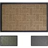 Olivo Tappeti OLIVO.shop | Zerbino in gomma per esterno pioggia, antiscivolo e resistente, con base assorbente, 2 colori STRONG RETTANGOLARE (beige, 45x75 cm)