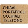 Colorfamily Tappeto Zerbino divertente Chiavi Portafogli Occhiali Telefono Ingresso Casa 60x40 cm