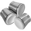 ULTECHNOVO Tappi Superiori Per Macinapepe e Macinaspezie in Acciaio Inox, Coperchio Per Macinino Manuale Anti-rovesciamento, Ricambi Per Macina Pepe e Sale, Set Da 3 Pezzi Per Cucina e Ristorazione