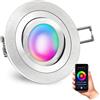 SSC-LUXon RF-2 Smart Faretto da incasso extra piatto e orientabile, con lampada CCT Smart RGB intercambiabile (compatibile con Alexa, Siri & Google)