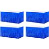 Clayghsen Confezione da 4 gonne da tavolo rettangolari con frange metallizzate, 73 x 274 cm, per tavoli rettangolari, tende, sfondi per Halloween, compleanni, parate, feste di Natale (blu)