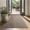 SIMPEX Tappeto Runner 80x150 cm Beige, Pelo Corto con Effetto 3D Alto-Basso, Stile Boho Scandinavo, per Soggiorno, Camera o Esterni