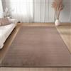 Carpettex Tappeto Runner Marrone 60x100 cm Tappeto Lavabile a Pelo Corto, Antiscivolo e Morbido, Design Monocromatico Moderno per Camera da Letto, Cucina e Corridoio
