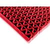 casa pura Tappeto Antiscivolo Impermeabile Anti-Slip | Pedana in Plastica, Gomma, PVC, al Metro | Ondulato | Vari Colori e Misure - 90x100cm - rosso