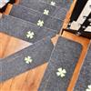 Obliqwin Tappetino Autoadesivo per Scale - 15 pezzi Long Tappetini Luminosi Antiscivolo Per Scale Tappetino per Scale Protezione Interne In Gradini Legno per Bambini Anziani e Animali