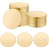 PH PandaHall 100 pezzi in metallo per timbratura in ottone, piastra rotonda da 15 mm, dischi in ottone vuoto, per incisione, modelli artigianali, riparazioni, creazione di basi per spilla, creazione