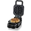 Cloer 6150 Waffle Pie Maker, Piastra per waffle per waffle ripieni, Mini waffle 11,5 cm Ø o con anello distanziatore per riempimento XXL, con rivestimento antiaderente, 800 W, nero