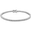 Cavaliere Gioielli Bracciale Tennis Argento 925 Pietre Bianche Luminose Donna Uomo 3 mm Varie lunghezze (16)