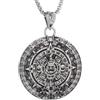 LHJHZDJC Collana di Modo Unisex Azteco Calendario Pendente Collana per Uomini e Donne Patrono Santo Protezione Gioielli Rotondo Retrò Punk Gioielli Regali