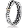 OKGD Anello in argento sterling originale con ciondolo a forma di piuma, con doppia farfalla e cristalli da donna europei