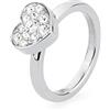 Brosway Anello Donna in Acciaio e Cristalli con Simbolo Cuore | Collezione Tring - BTGC128D