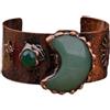 HXSCOO Bracciale da donna con perline in pietra naturale, polsino aperto, bracciale con ametiste, quarzo, tormalina nera (Color : Green Adventurine)