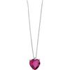 COMETE GIOIELLI Comete Collana da donna collezione storia di luce. Girocollo in oro 750 ‰ con rubino ricristalizzato cuore 8mm ct. 2,1. La referenza è glb 1429