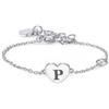 S'Agapõ Bracciale Donna in Acciaio e Cristalli con Simbolo Lettere | Collezione Click - SCK133