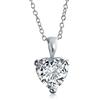 Bling Jewelry Eleganza Senza Tempo: Collana Con Pendente Solitario A Forma Di Cuore Da 5Ct Rosso Rosa Chiaro - Argento Sterling .925 Zirconi Cubici AAA Per Donne Adolescenti