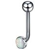 COCOCO 1 PZ Titanio Opale Figa Cappuccio Verticale Piercing sul Labbro Fiore di Cristallo Sexy Vagina Piercing Genitale VCH Piercing-OP18 1.6x11x4mm