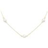 CARISSIMA Collana Regolabile con Perla da 6mm in Oro Giallo 9ct da Donna 41cm/16-43cm/17