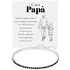 Bramart Bracciale Papà Tennis Uomo con Pietre di Zirconia Cubica Idea regalo Compleanno per lui Finitura in Oro Bianco Argento 925 Festa del Papà Natale - Cofanetto con DEDICA incluso