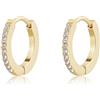 S'Agapõ Orecchini Donna, Orecchini a Cerchio in Acciaio e Cristalli | Collezione Dazzly - SDZ121