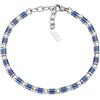 Amen Bracciale da Uomo Bracciale in Acciaio 316 e Ceramica Blu, Lunghezza Pari a 18+3 cm. La referenza è: ACBR1315