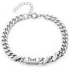 Amsgedhie Bracciale Personalizzato da Uomo con Nome e Catena Cubana Regolabile in Acciaio Inossidabile - Regalo per Papà, Nonno, Amici per Festa del Papà San Valentino (3 Nomi)
