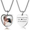 MeMeDIY Collana Cuore con Foto Personalizzata Collana Acciaio Inox Regalo Laurea Ragazza Regalo per Anniversario Matrimonio Regali per Famiglia Mamma Amica Gioielli Personalizzati Donna (18 pollici)