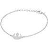 TALISMAN JEWELLERY Bracciale in Argento e Zirconi Bianchi - Alleanza Ribelle di Guerre Stellari (15 cm + 4 cm di estensione)
