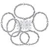 VNOX Set di 2/3/4/5/6/7/8 braccialetti a maglia personalizzati per migliore amico, famiglia, amore/amicizia, set regalo di gioielli, 20,8 cm, in acciaio inossidabile, senza pietre preziose