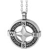 amorili Collana Uomo Rosa dei Venti in Acciaio Inossidabile | Pendente Bussola Nautica | Catena Regolabile Fino a 50 cm | Gioiello Regalo Elegante Stile Marina Militare (j)