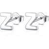 FOCALOOK Orecchini Argento 925 Donna Orecchini Lettera Z Orecchini con Iniziale Argento Orecchini Argento Donna con la Z Orecchini Iniziale Z Orecchini Lettera Argento Orecchini Ragazza Bambina