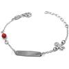 Damiano Argenti Bracciale con Incisione Nome Neonato/a Inclusa realizzato in Argento 925, Targhetta Personalizzabile Boy