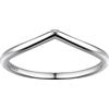 Suplight Anello Donna Argento 925 a V - Desiderio Wishbone Impilabile Semplice Fedina Sottile - Misura 7 Regalo per Donna e Ragazza Fidanzata