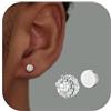 GEMQUEEN Orecchini magnetici per uomo e donna, 5A, con zirconia cubica lucida, a forma di artiglio di drago, stile punk, ipoallergenici, in acciaio inox, non forati, a clip, orecchini a perno falsi