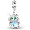 ZUOHUI Ciondolo fai da te a forma di porcellino d'India in argento sterling 925 con pietra di luna - Accessorio for la creazione di gioielli a tema animale for bracciali e collane