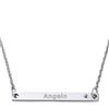 INBLUE Collane Personalizzate per Donna Ciondoli a Barra Orizzontale, Collane Personalizzate con Simboli e Pietre Portafortuna, Collana con Nome Personalizzato in Acciaio Inossidabile per Donna