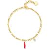 Brosway Cavigliera Donna in Acciaio e Cristalli con Simbolo Cornetto | Collezione Chakra - BHKA004