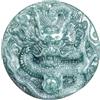 ZYOQYG Giada naturale, ciondolo per collana in ghiacciata blu fatta a mano, ciondolo con drago zodiacale.