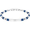 MASERATI Bracciale Uomo in Acciaio, Pietre, Lunghezza 22 cm, Collezione ICONIC