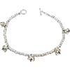 argento 925 BRACCIALE CAMPANELLE DA DONNA IN ARGENTO RODIATO ORO BIANCO