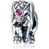 Generic Charm a forma elefante indiano portafortuna in argento sterling 925 autentico, compatibile bracciale
