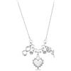 Brosway Collana Donna, Collana in Acciaio e Cristalli/perle con Simbolo Cuore | Collezione Chakra - BHKN183