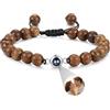 Gaosh Bracciale da Uomo Personalizzato con Foto Bracciale di Proiezione con Foto All'Interno per Papà Coppia Regali Personalizzati (Legno di ala di pollo)
